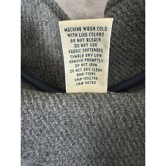 L.L. Bean Allagash Fleece Henley Men’s Medium Gray Elbow Patched Snap Mock - Picture 9 of 9